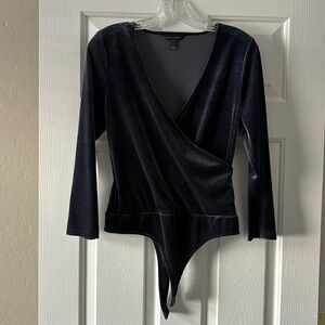 Blue Velvet Wrap Shirt